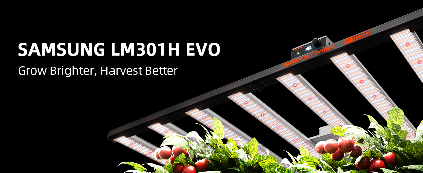 2024 New Spider Farmer®SE1000W EVO LED Grow Lights Dimmable Commercial Vertical Farming for 150x150cm -PC-1