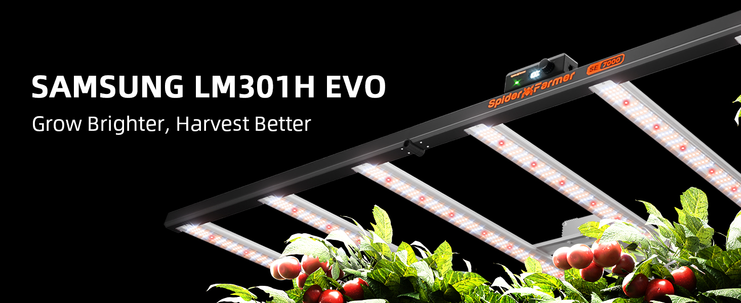 2024 New Spider Farmer®SE7000 730W Led Grow Light Samsung LM301H EVO High Yields Commercial Lighting for 120cm x 120cm-PC-1